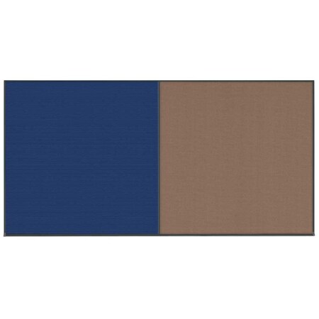United Visual Products Enclosed Corkboard, 1 Door, 60"x36", 4" Fra UV3410-GOLD-PEARL